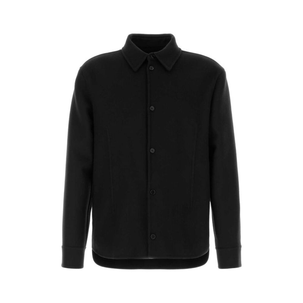 Jil Sander Men Black Wool Shirt